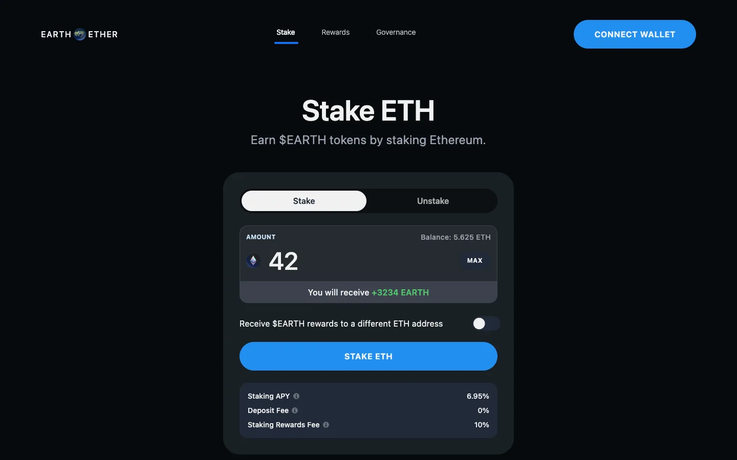Stake ETH