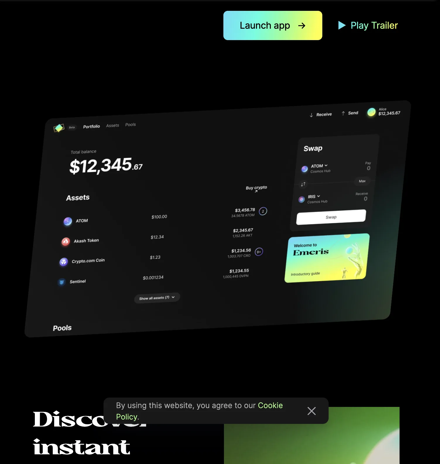 Emeris Swap UI